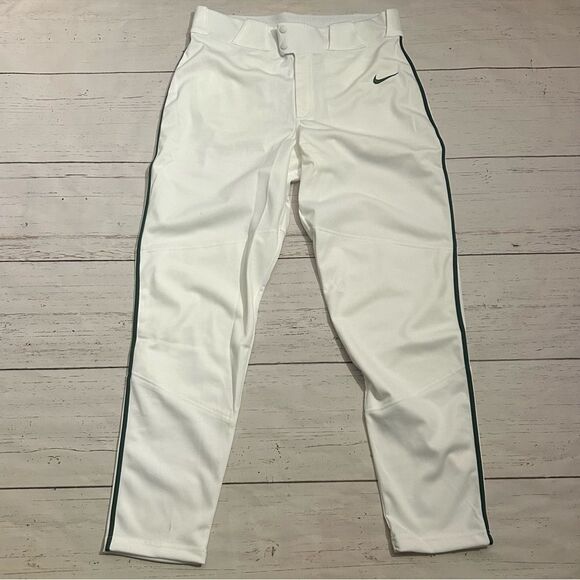 Nike Vapor Select Baseball Pants White Green Mens Size XL BQ5489-111 - Picture 1 of 7